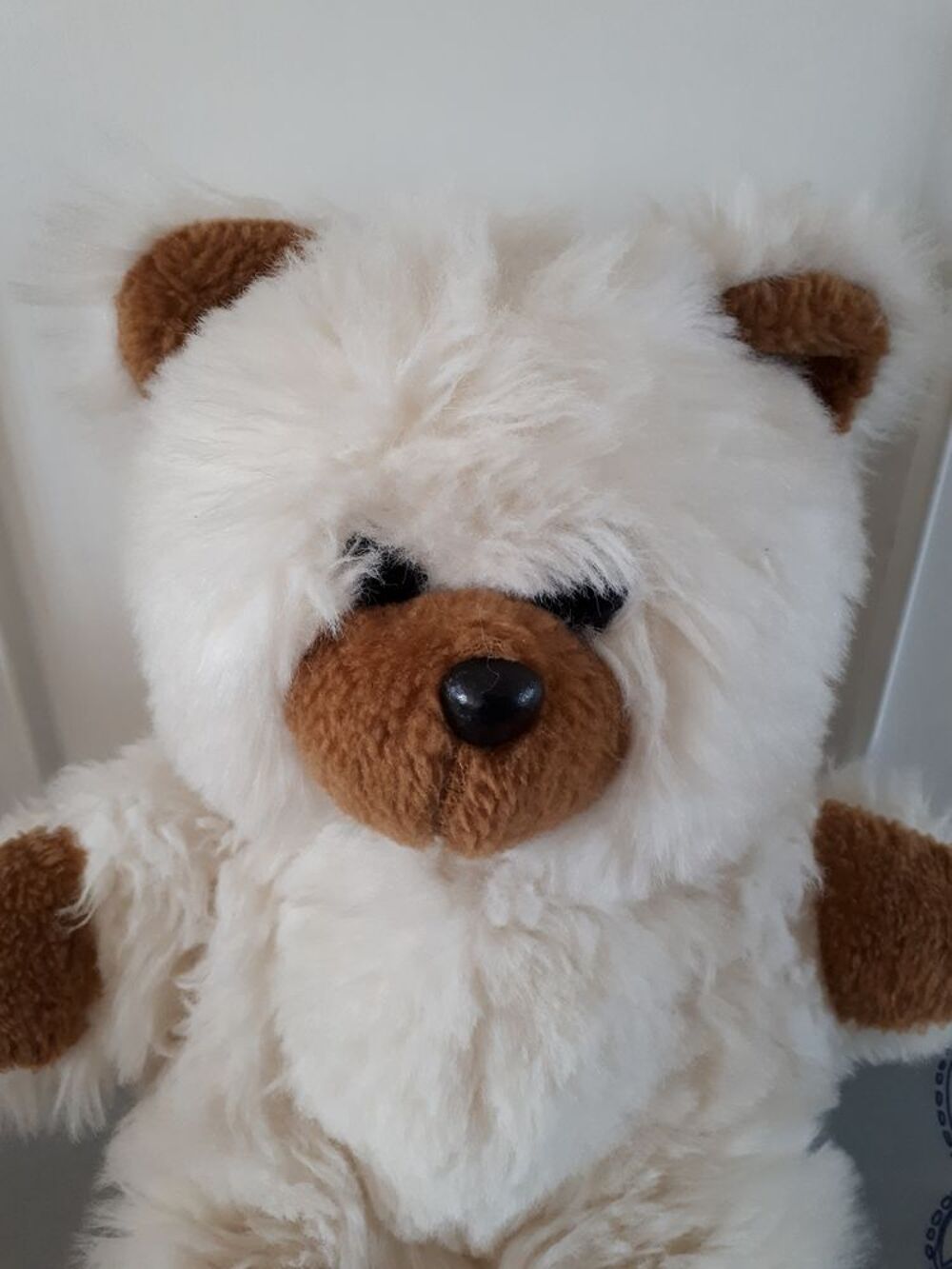 Peluche Ours blanc et caramel 42 cm - TBE Jeux / jouets