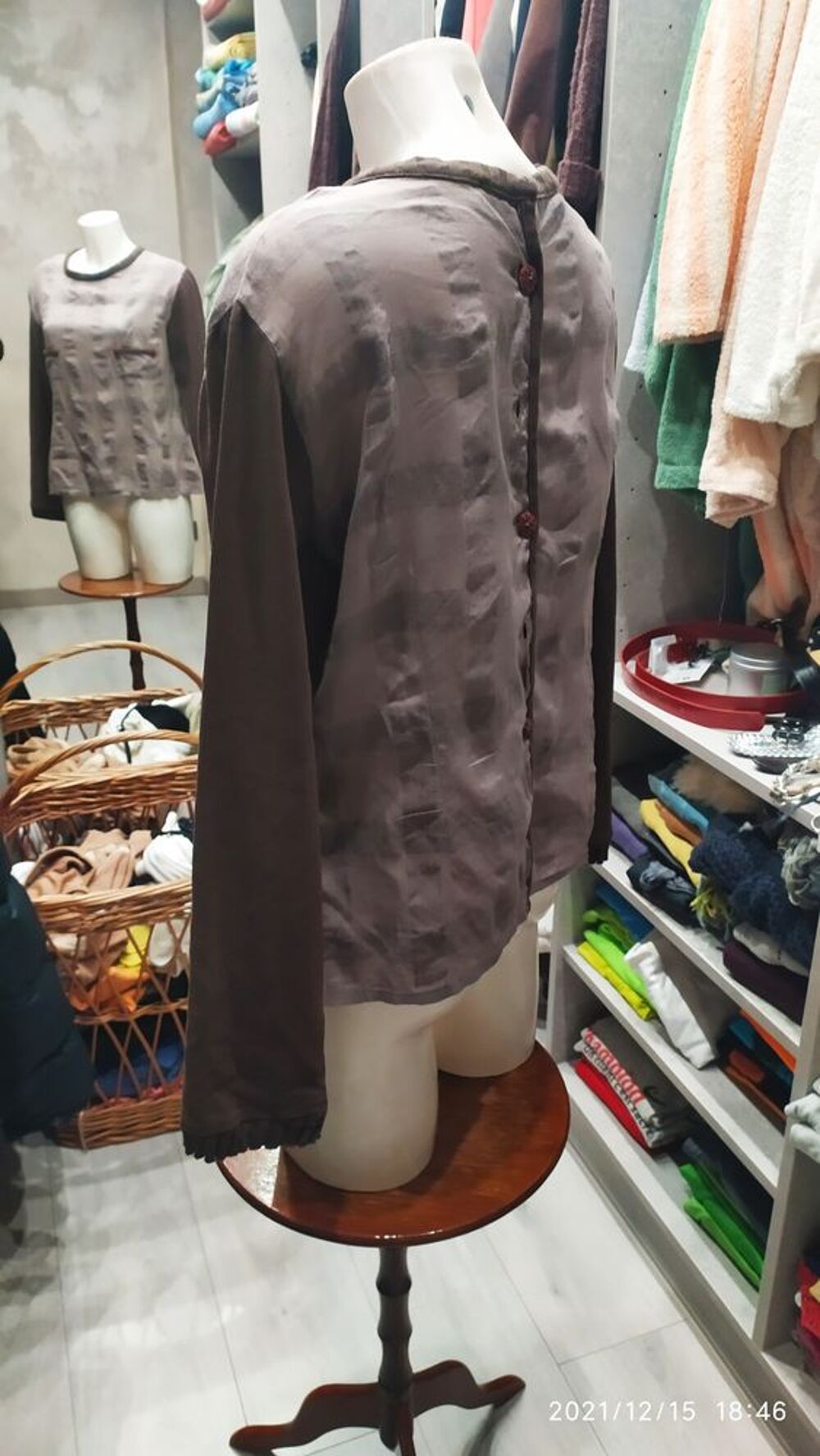 blouse marron Vtements