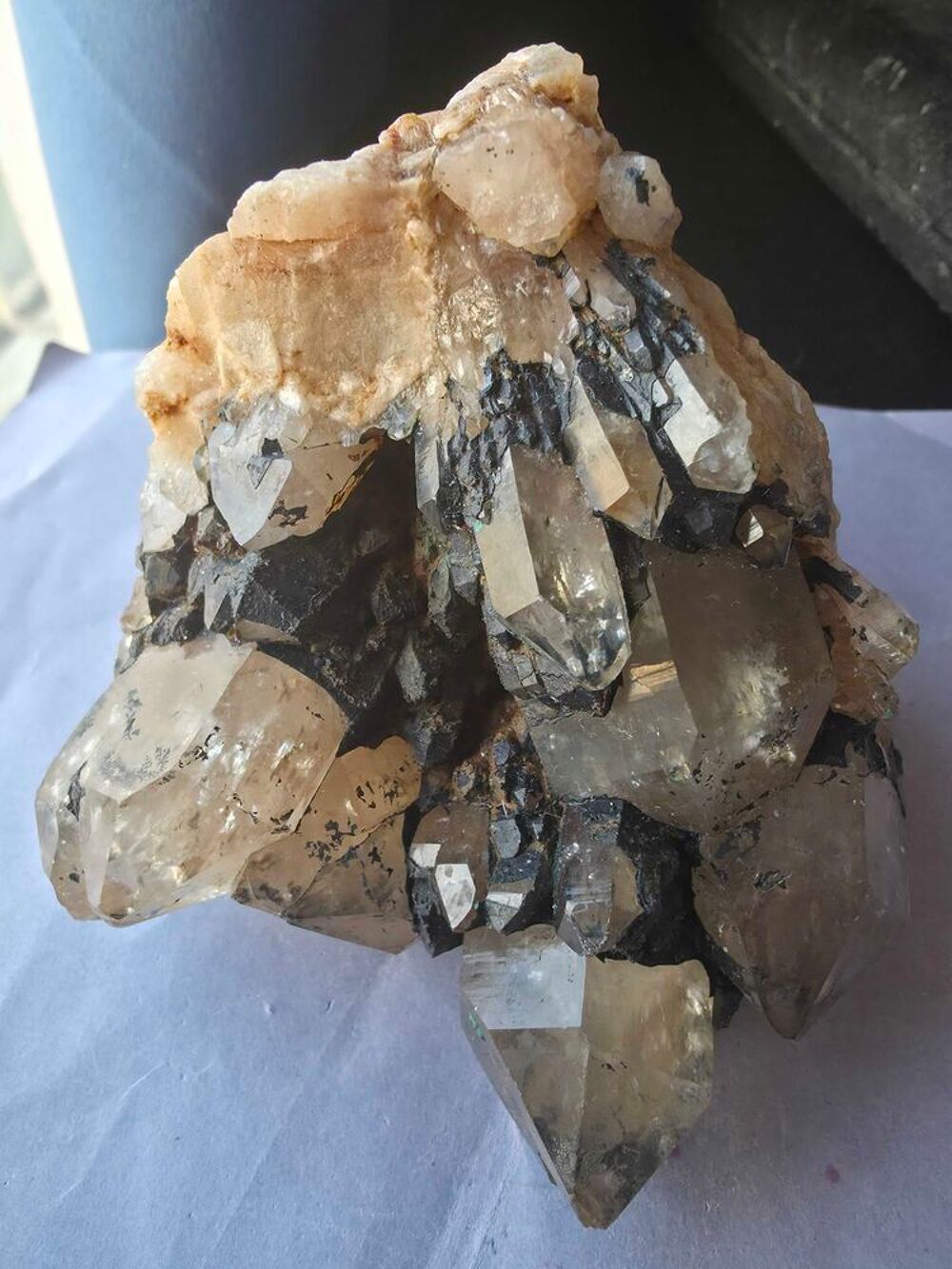 Superbe Groupe de Cristaux Citrine Katanga Congo 382g-Pi&egrave;ce de Collection 