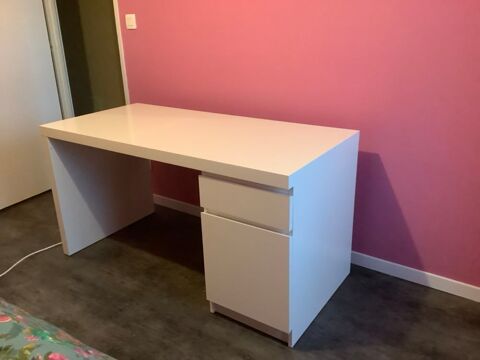 BUREAU IKEA BLANC 1 tiroir + 1 porte 70 Oyonnax (01)