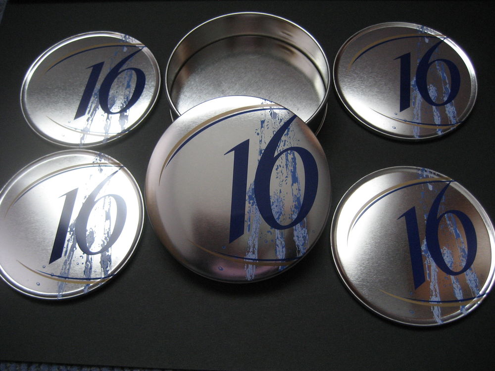 Boite de 4 sous-bocks / sous-verres " 16 " -
