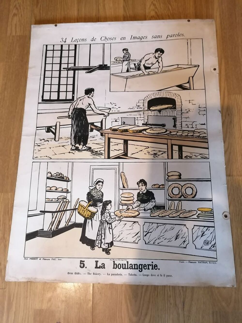 Affiche mural boulangerie la anges j perrot F fau 1920 