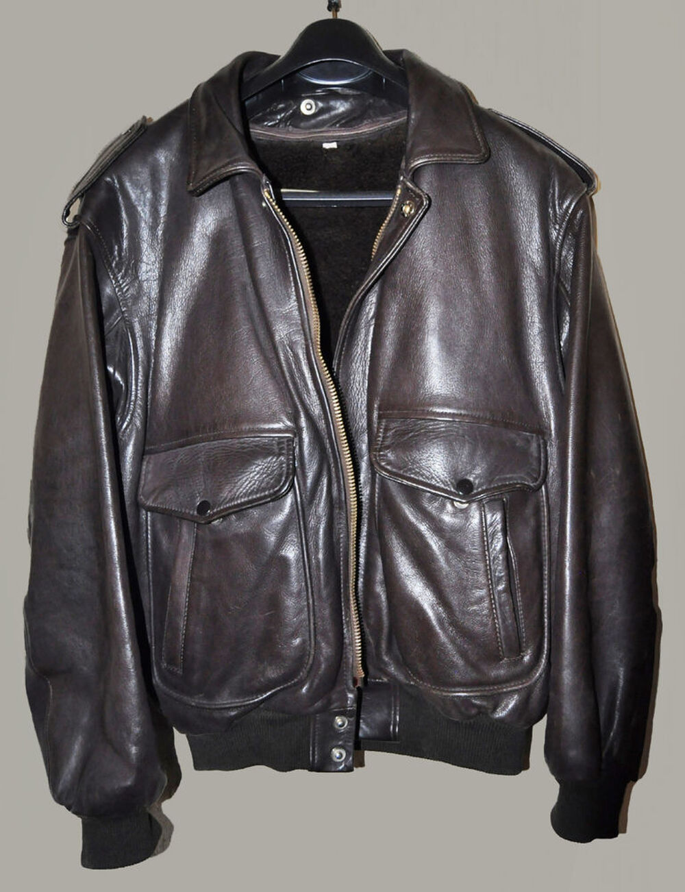 Blouson en cuir aviateur homme taille 40 Vêtements