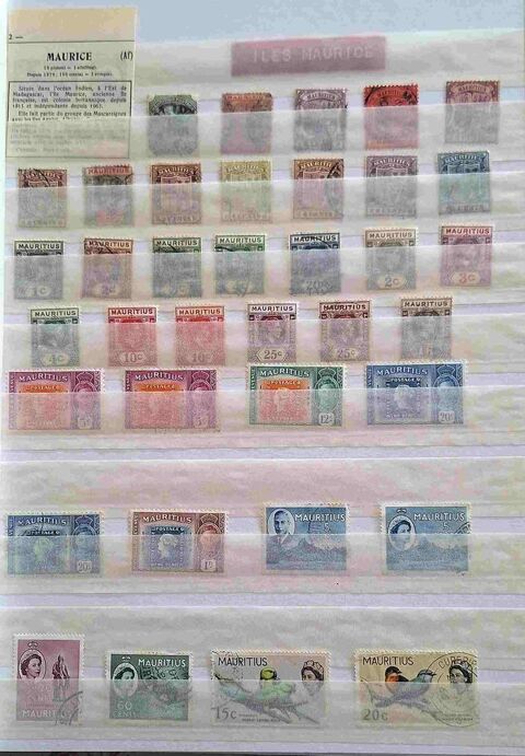 S�rie de timbres de collection de Maurice 18 Gap (05)