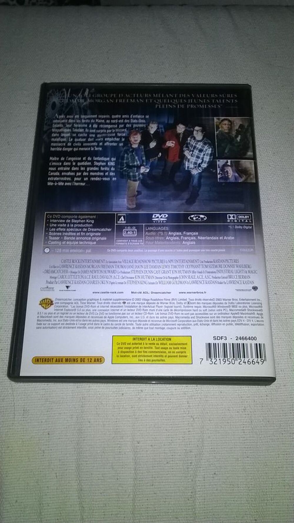 DVD Dreamcatcher
Stephen King
2003
DVD et blu-ray