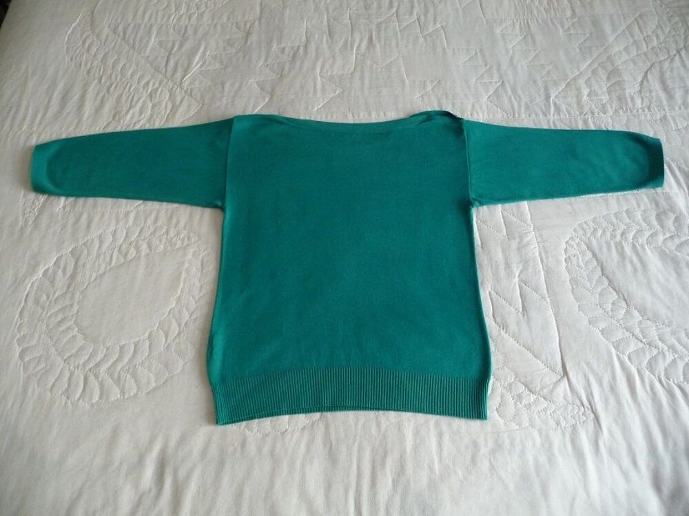 Pull vert encolure bateau ETAM Taille 38 Vêtements