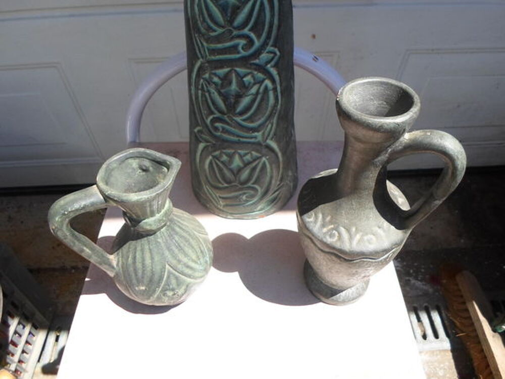 ensemble vase + pots gres Décoration