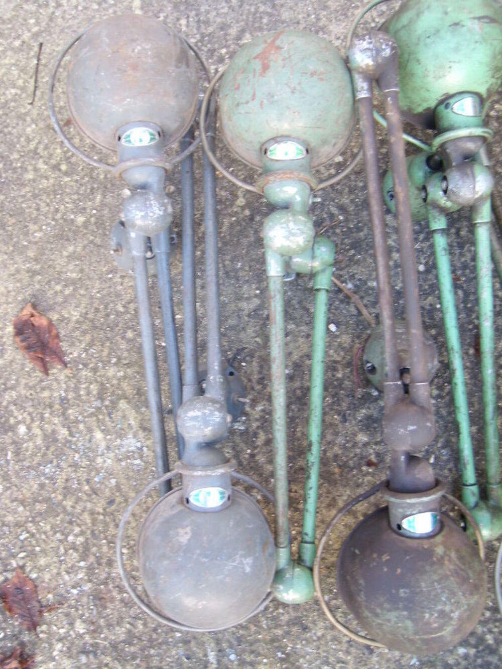 LOT DE 9 Lampes Jielde 2 Bras Ancienne Ann&eacute;e 50 Décoration