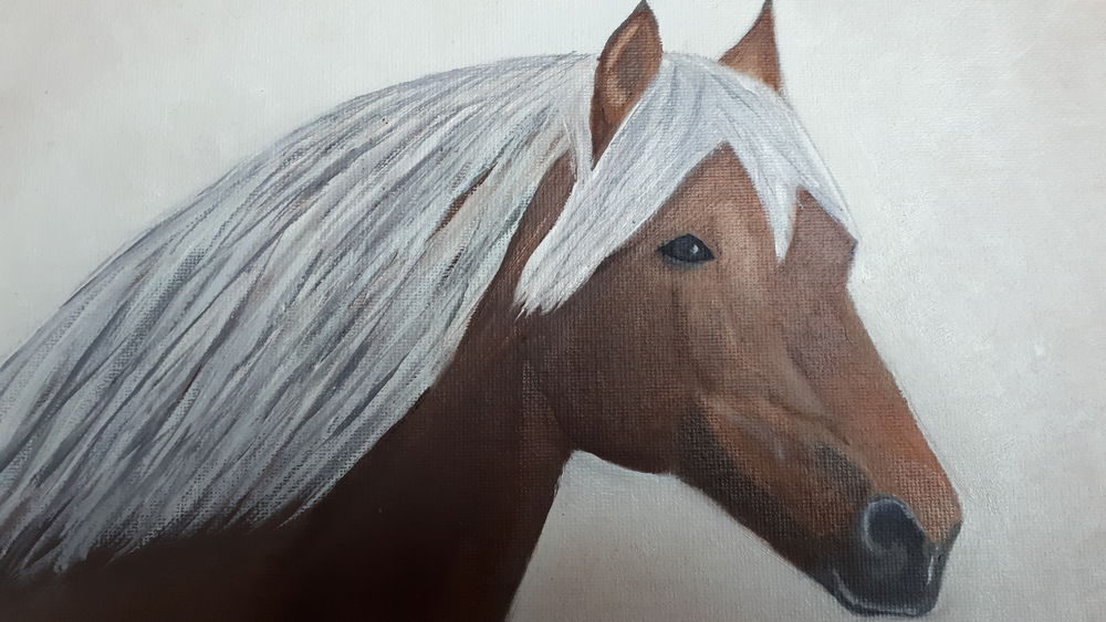Peinture &agrave; huile sur carton toil&eacute; Décoration