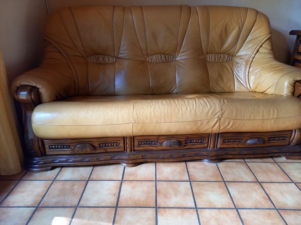 magnifique canape cuir plein fleur Meubles