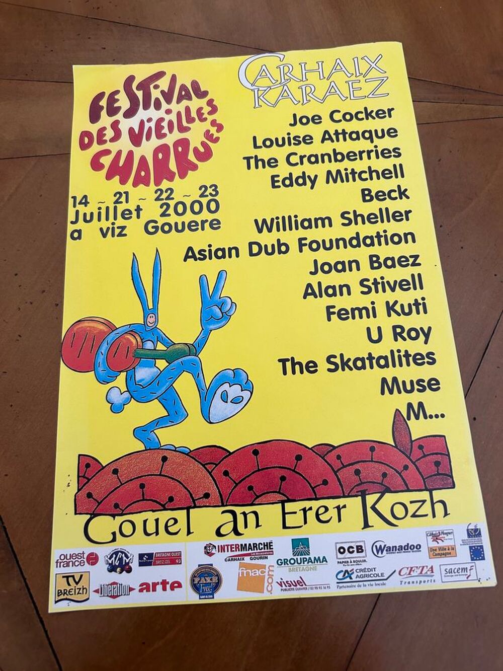 affiche vieilles charrues 2000 