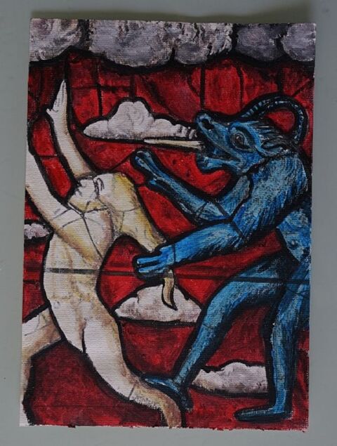 peinture - les ouvrières du diable - chapelle ND de kergoat Fougères (35)