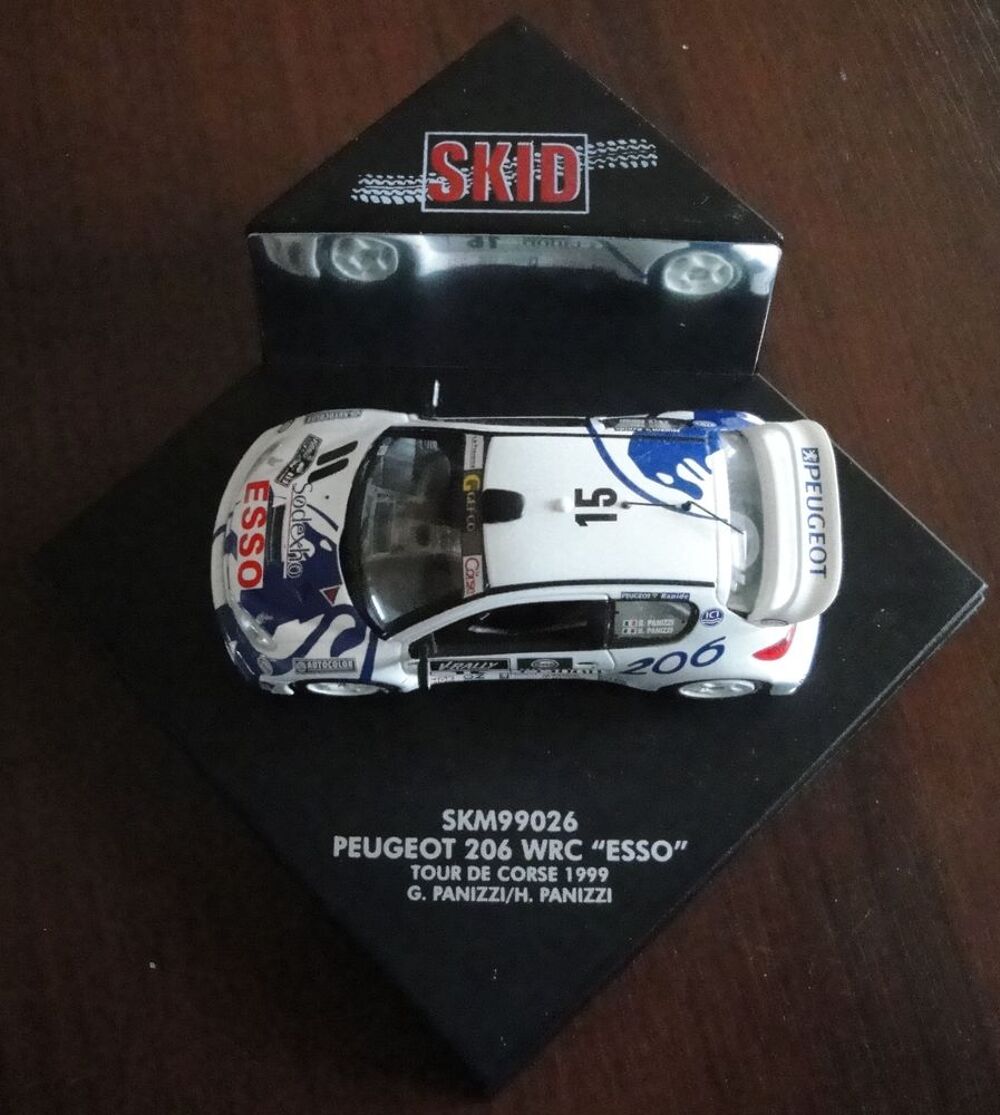 Peugeot 206 WRC Esso tour de Corse 1999 Skid 1/43 