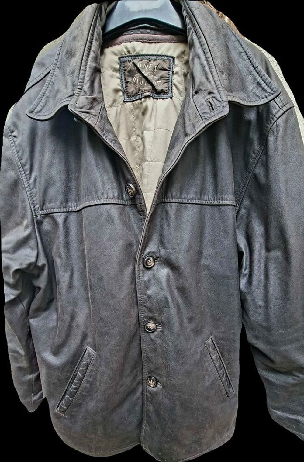 blouson homme XL cuir v&eacute;ritable Vêtements