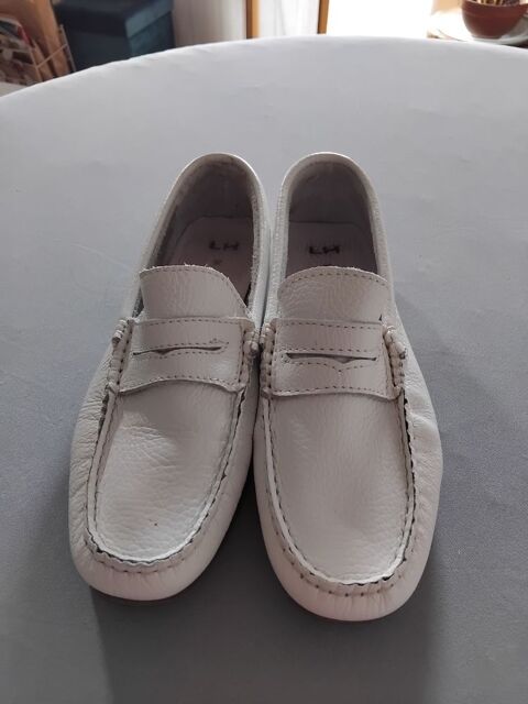 Mocassins blancs en nubuc  taille 37 Perros-Guirec (22)