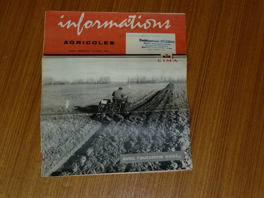 Prospectus agricole Mac CORMICK " informations" 