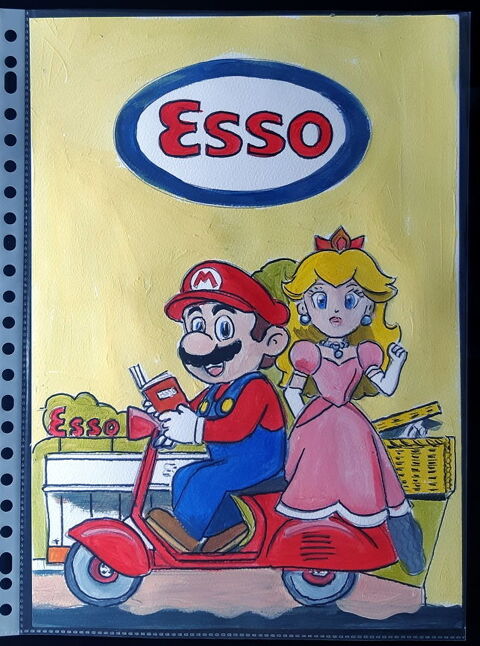 bl peinture - d�tournement - esso et princesse peach mario - 4 Foug�res (35)