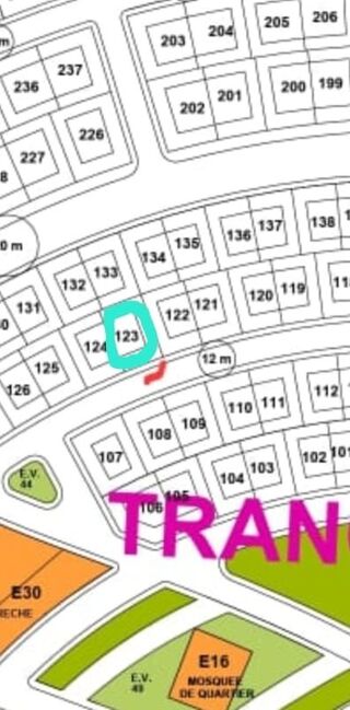  Terrain � vendre 300 m� Marrakech, maroc