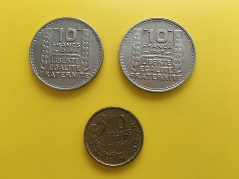 Lot d'anciennes pices de monnaie de 10 Francs... 35 Saint-Vallier (71)