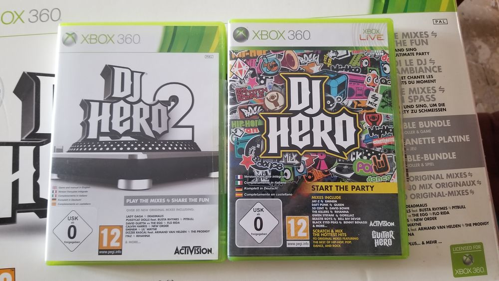 DJ Hero 2 pour xbox360 + 2 jeux dj hero Consoles et jeux vidos