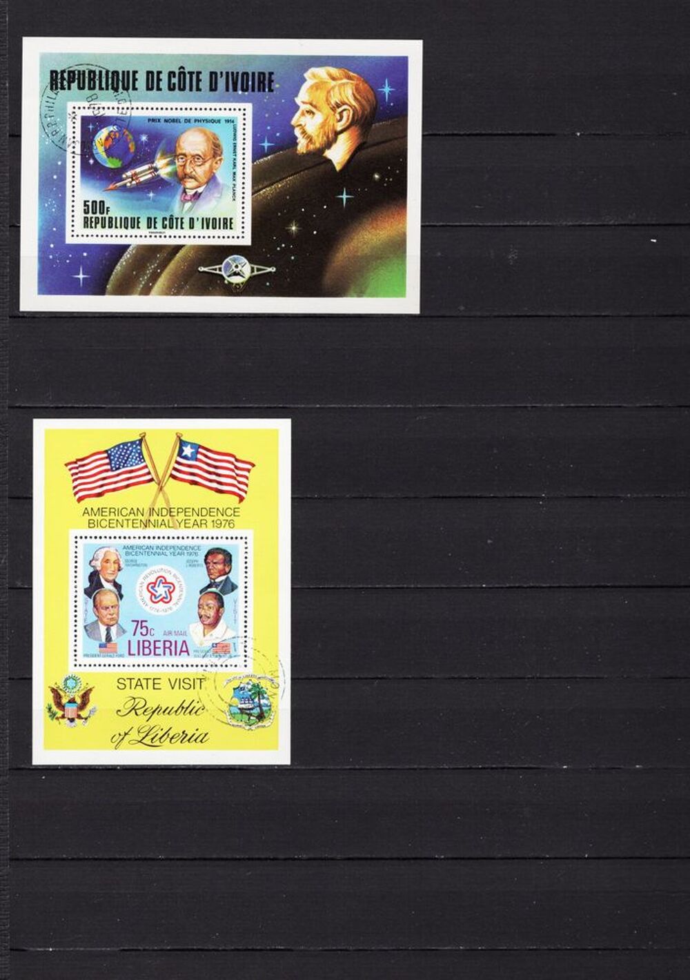 96 timbres d'AFRIQUE sur les PERSONNALITES 