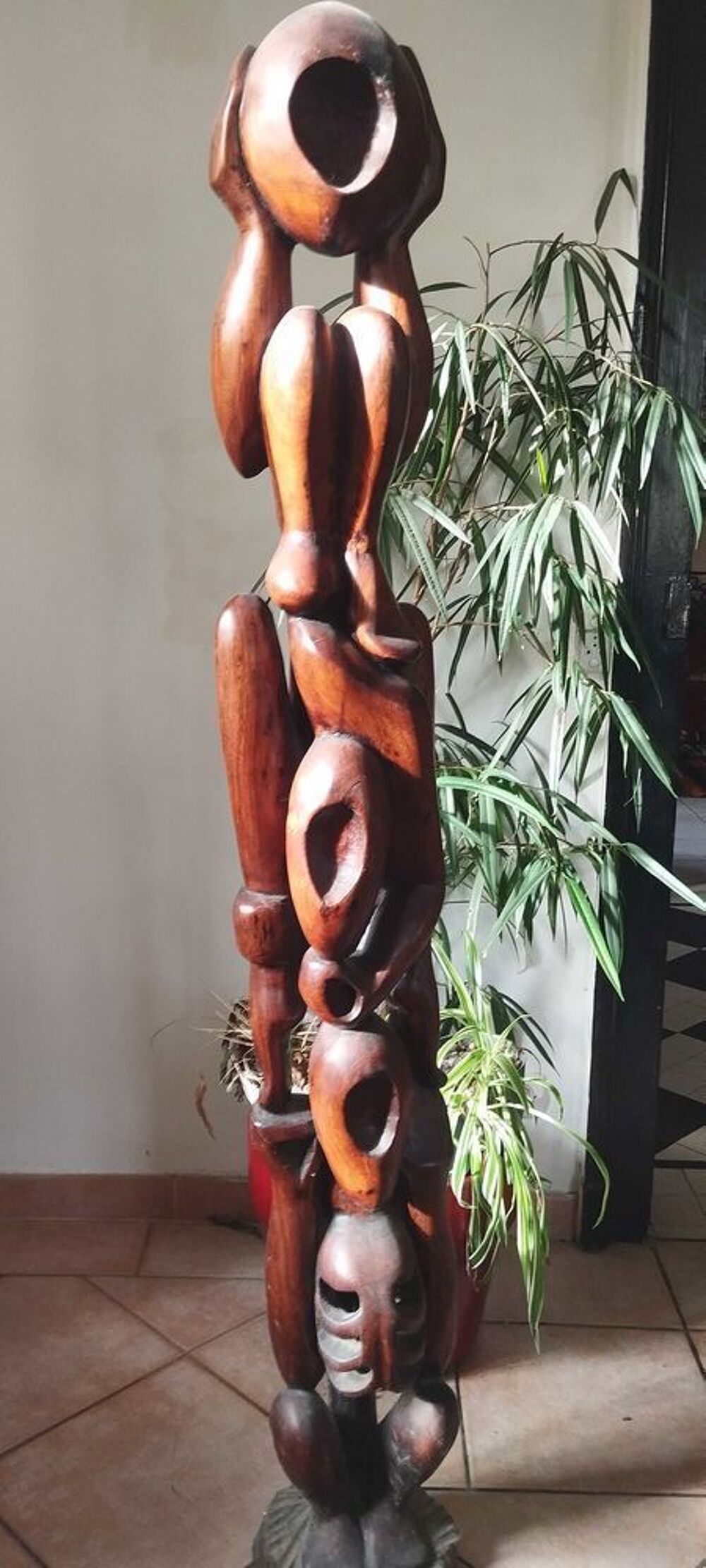 Vide grenier Vende grandes sculpture africains en bois d'&eacute;b&egrave;ne rouge provenance : S&eacute;n&eacute;gal et Mali 1990 tr&egrave;s bon &eacute;tat Décoration