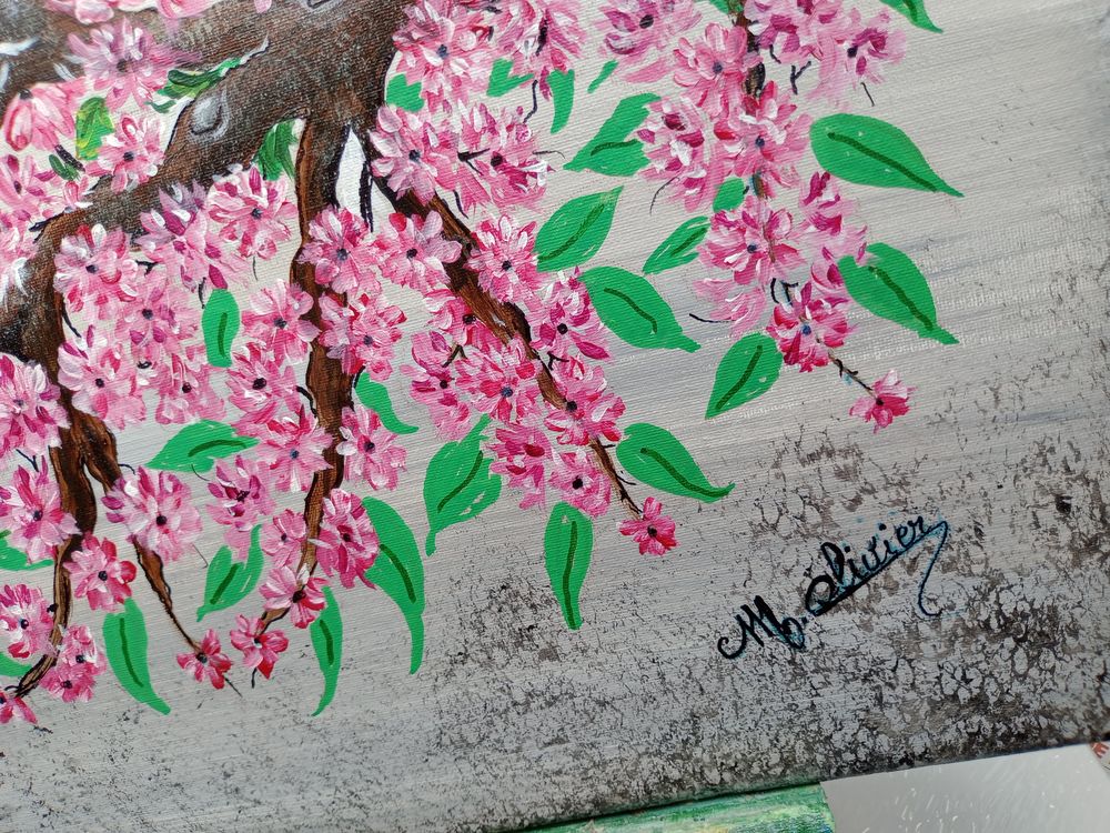 tableau fleurs - peinture acrylique
Décoration