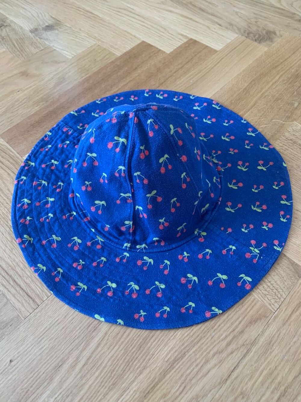 Enfant, Chapeau DPAM &agrave; motif Cerises, coton 10/14ans Vêtements enfants