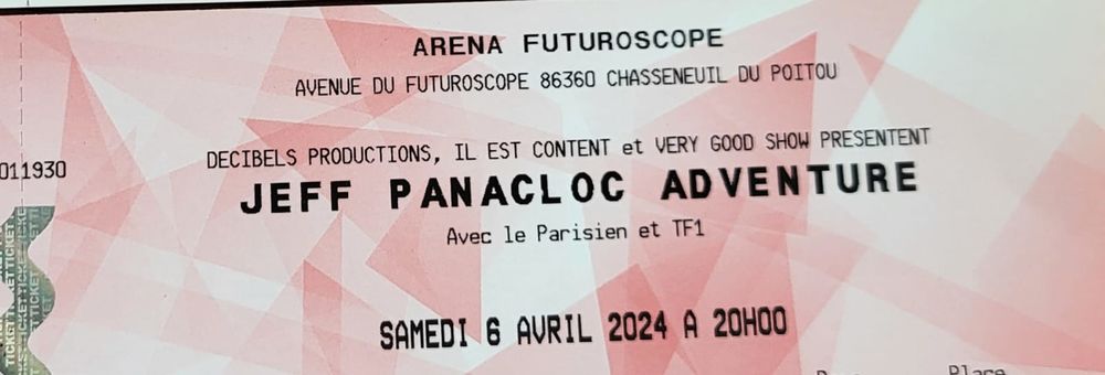 2 places Jeff Panacloc Billetterie