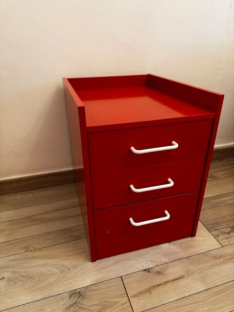 Meuble chevet rouge Pourlans (71)