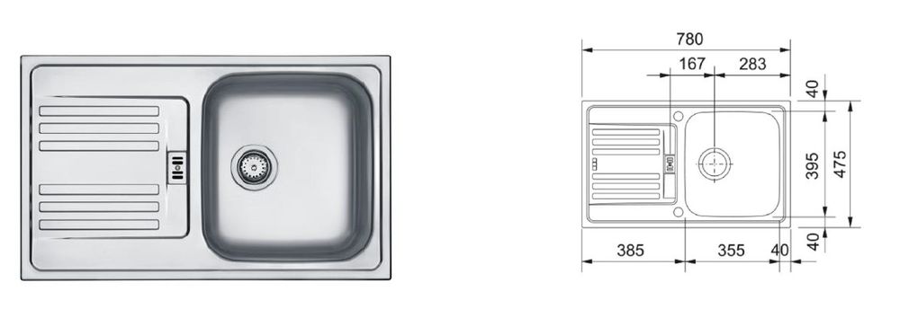 Evier de cuisine Inox Franke avec &eacute;gouttoir NEUF dans carton Electroménager