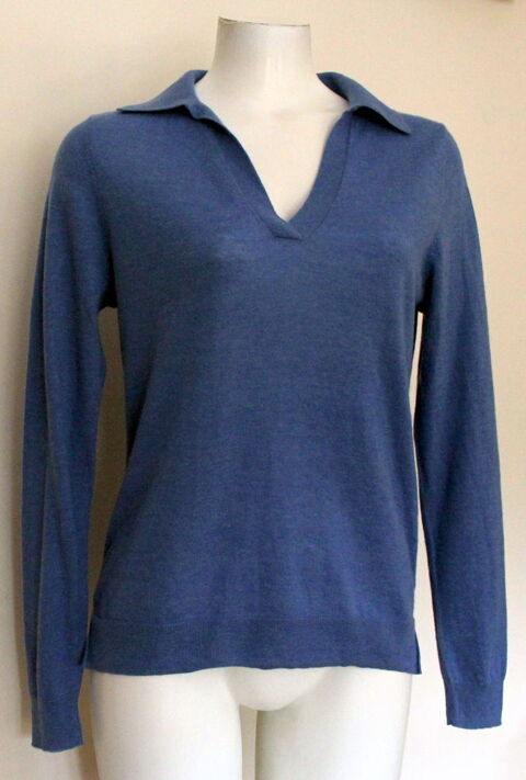 Pull cachemire bleu MAJESTIC FILATURES T.4 ou T.M 90 Issy-les-Moulineaux (92)