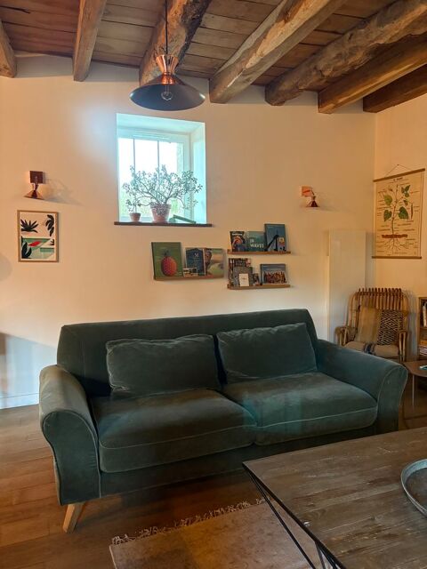 Canape AM.PM velours vert, �tat impeccable Saint-Geni�s (24)