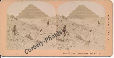 ÉGYPTE LE CAIRE The Step Pyramid Sakkara Photographie Stéréo 0 Loches (37)