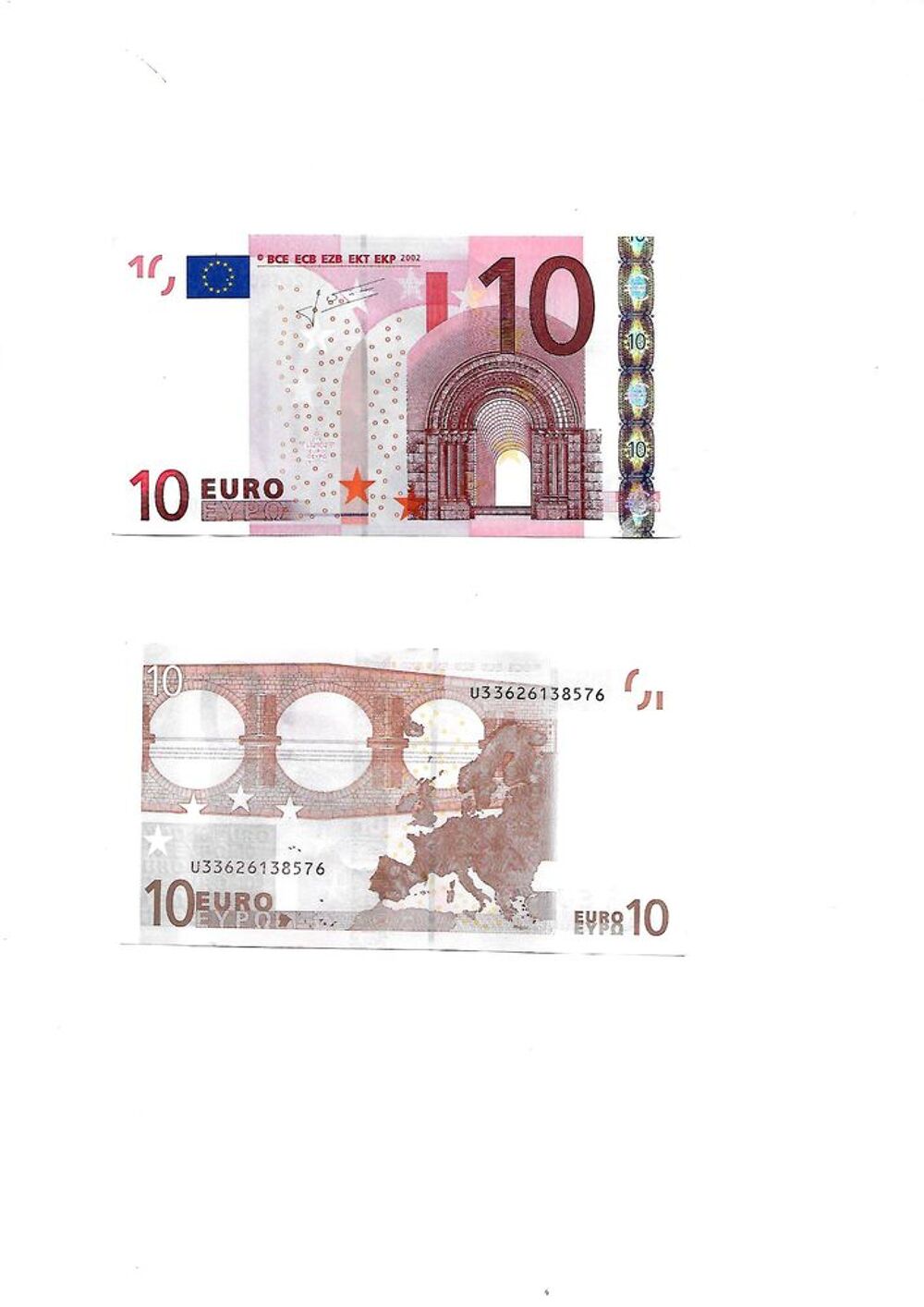 Billets de Banque en EUROS de 2002 