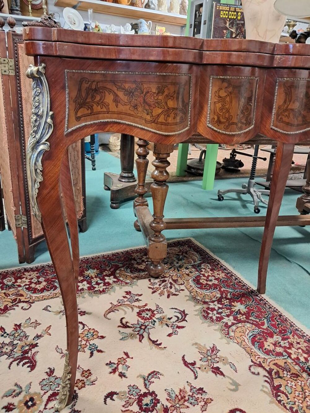 Table &agrave; jeux ancienne style Louis XV Meubles