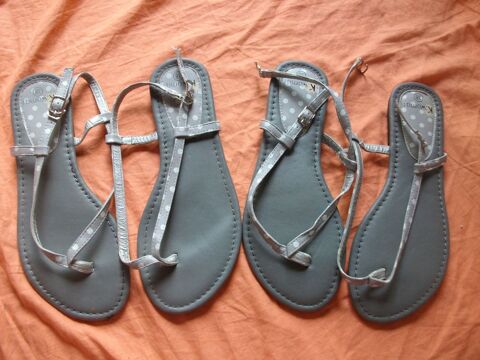 Sandales-Entredoigts Gris � Pois pt 38-neuves 5 Bouxwiller (67)