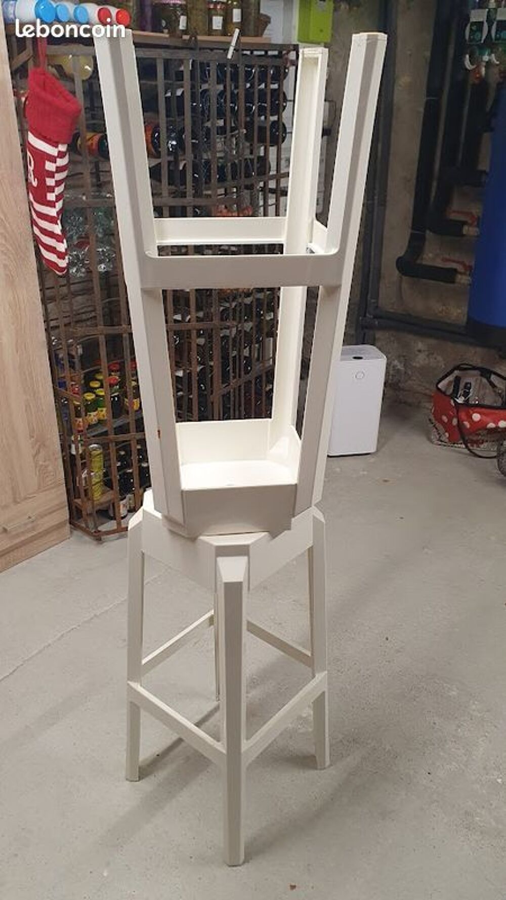 Lot de 2 tabourets de bar design blanc Meubles