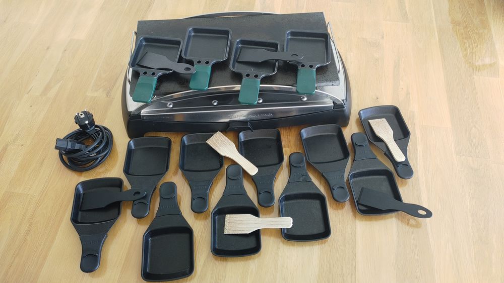 Raclette Pierrade 2-en-1 Tefal Inox &amp; Design Electroménager