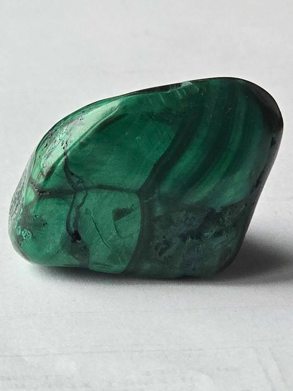 Pierre Malachite Naturelle Polie 53g Katanga RDC-Min&eacute;ral de Collection 