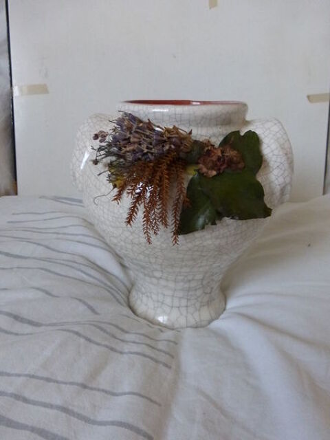 VASE  craquel�  ton cr�me NEUF 3 Doussard (74)