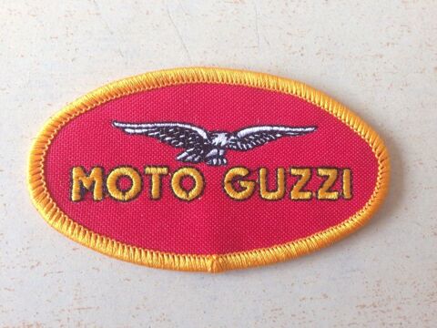 Écusson moto guzzi Thermocollant 8,5x4,5 cm 4 Carnon Plage (34)