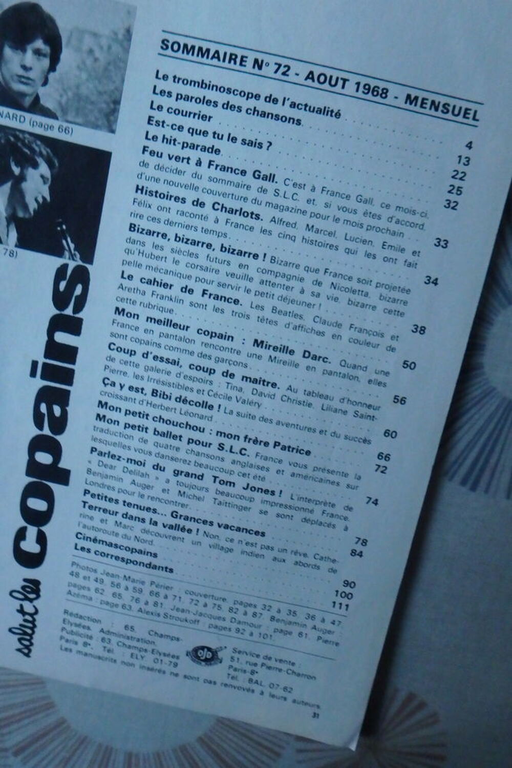 Salut les copains n&deg; 72 Ao&ucirc;t 1968 Livres et BD