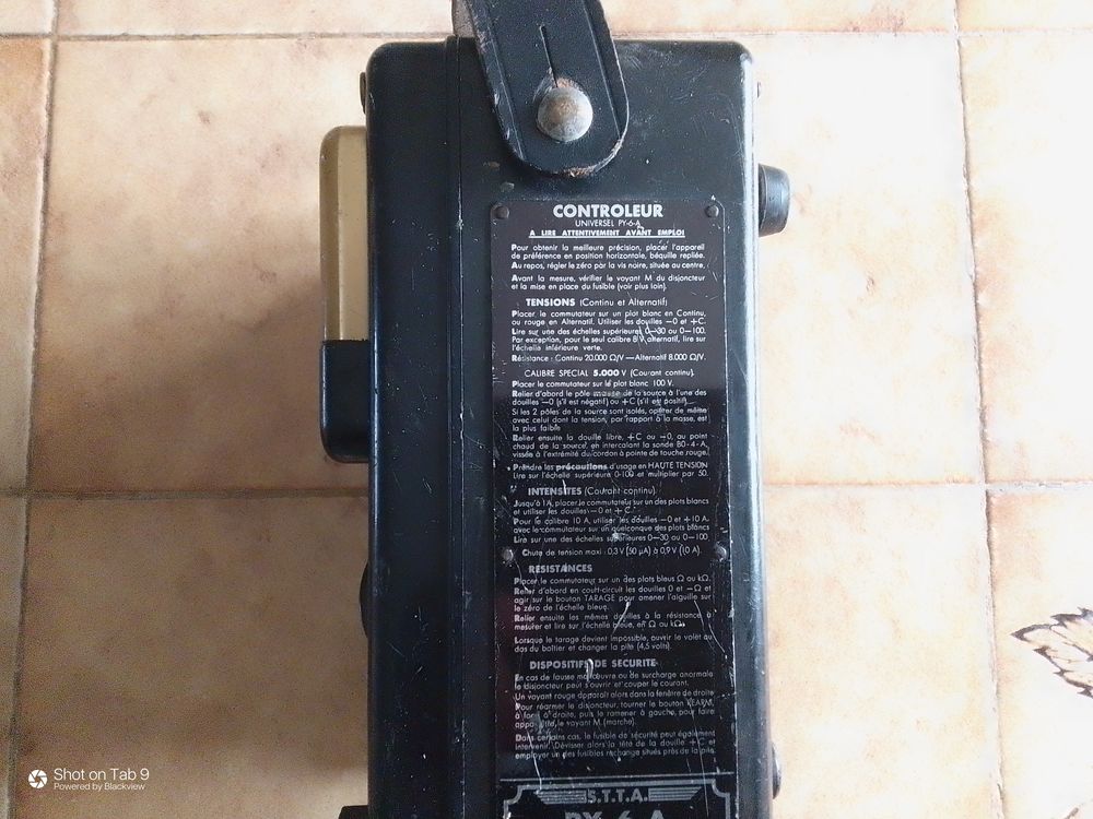 Ancien Contr&ocirc;leur universel CHAUVIN ARNOUX PY6A. Collection 