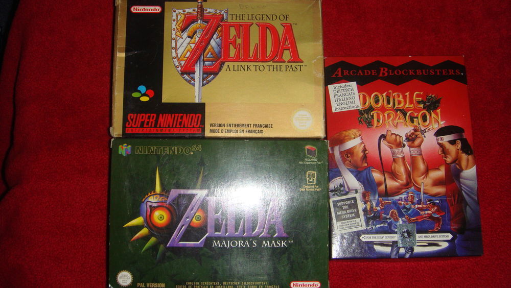 zelda super nes,n64 et double dragon megadrive collector tb&eacute; Consoles et jeux vidos