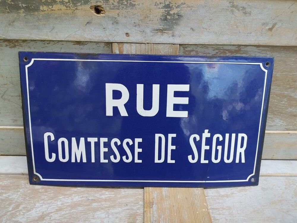 Ancienne Plaque de Rue Comtesse de S&eacute;gur 