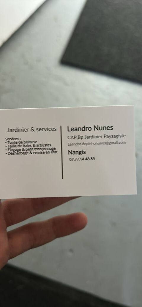 Jardinier et services  0 77370 Nangis