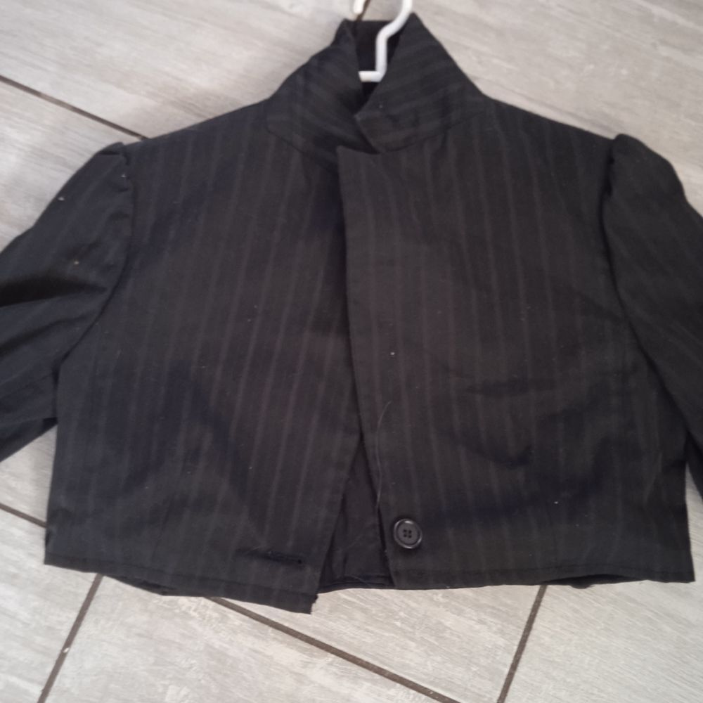 Veste blaser Manoukian T 40 ray&eacute;e gris et noir Vêtements