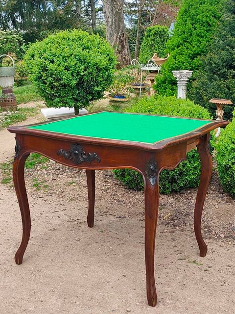 Ancienne table de jeux en merisier 180 Avermes (03)