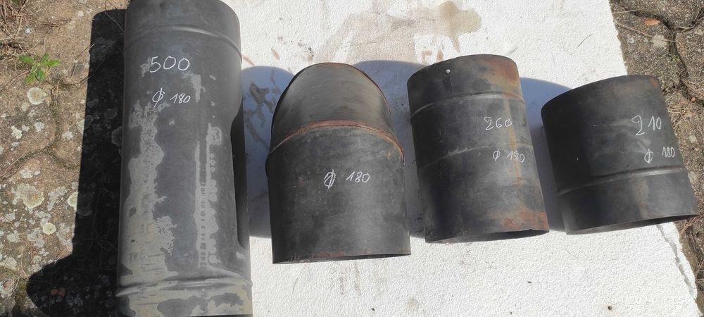 conduits de fum&eacute;e &eacute;maill&eacute; Dia.180 Bricolage